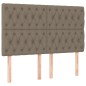 vidaXL Boxspringbett mit Matratze Taupe 160x200 cm Stoff vidaXL Boxspringbett mit Matratze Taupe 160x200 cm Stoff