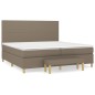 vidaXL Boxspringbett mit Matratze Taupe 200x200 cm Stoff vidaXL Boxspringbett mit Matratze Taupe 200x200 cm Stoff