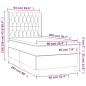 vidaXL Boxspringbett mit Matratze & LED Dunkelbraun 90x200 cm Stoff vidaXL Boxspringbett mit Matratze & LED Dunkelbraun 90x200 cm Stoff