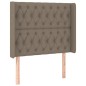 vidaXL Boxspringbett mit Matratze & LED Taupe 100x200 cm Stoff vidaXL Boxspringbett mit Matratze & LED Taupe 100x200 cm Stoff