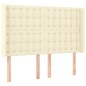 vidaXL Boxspringbett mit Matratze & LED Creme 140x200 cm Kunstleder vidaXL Boxspringbett mit Matratze & LED Creme 140x200 cm Kunstleder