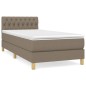 vidaXL Boxspringbett mit Matratze Taupe 100x200 cm Stoff vidaXL Boxspringbett mit Matratze Taupe 100x200 cm Stoff