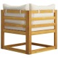 vidaXL 7-tlg. Garten-Lounge-Set mit Auflagen Creme Massivholz Akazie vidaXL 7-tlg. Garten-Lounge-Set mit Auflagen Creme Massivholz Akazie