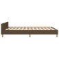 vidaXL Bettgestell mit Kopfteil Dunkelbraun 140x190 cm Stoff vidaXL Bettgestell mit Kopfteil Dunkelbraun 140x190 cm Stoff