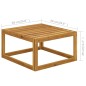 vidaXL 7-tlg. Garten-Lounge-Set mit Auflagen Creme Massivholz Akazie vidaXL 7-tlg. Garten-Lounge-Set mit Auflagen Creme Massivholz Akazie