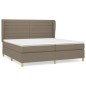 vidaXL Boxspringbett mit Matratze Taupe 200x200 cm Stoff vidaXL Boxspringbett mit Matratze Taupe 200x200 cm Stoff
