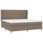 vidaXL Boxspringbett mit Matratze Taupe 200x200 cm Stoff vidaXL Boxspringbett mit Matratze Taupe 200x200 cm Stoff