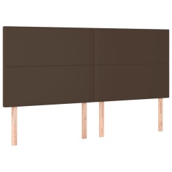 vidaXL Kopfteile 4 Stk. Braun 80x5x78/88 cm Kunstleder
