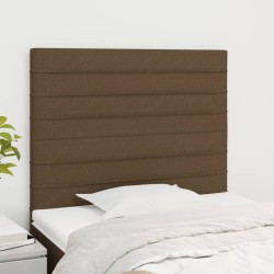 vidaXL Kopfteile 2 Stk. Dunkelbraun 80x5x78/88 cm Stoff