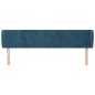 vidaXL Kopfteil mit Ohren Dunkelblau 163x23x78/88 cm Samt