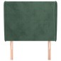 vidaXL Kopfteil mit Ohren Dunkelgrün 103x23x118/128 cm Samt vidaXL Kopfteil mit Ohren Dunkelgrün 103x23x118/128 cm Samt