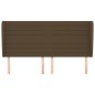 vidaXL Kopfteil mit Ohren Dunkelbraun 203x23x118/128 cm Stoff vidaXL Kopfteil mit Ohren Dunkelbraun 203x23x118/128 cm Stoff