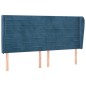 vidaXL Kopfteil mit Ohren Dunkelblau 163x23x118/128 cm Samt