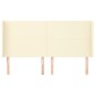 vidaXL Kopfteil mit Ohren Creme 163x16x118/128 cm Kunstleder