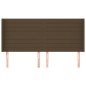 vidaXL Kopfteil mit Ohren Dunkelbraun 203x16x118/128 cm Stoff vidaXL Kopfteil mit Ohren Dunkelbraun 203x16x118/128 cm Stoff
