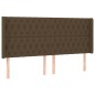 vidaXL Kopfteil mit Ohren Dunkelbraun 183x16x118/128 cm Stoff vidaXL Kopfteil mit Ohren Dunkelbraun 183x16x118/128 cm Stoff