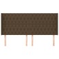 vidaXL Kopfteil mit Ohren Dunkelbraun 183x16x118/128 cm Stoff vidaXL Kopfteil mit Ohren Dunkelbraun 183x16x118/128 cm Stoff
