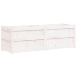 vidaXL Pflanzkübel Weiß 150x50x50 cm Massivholz Kiefer