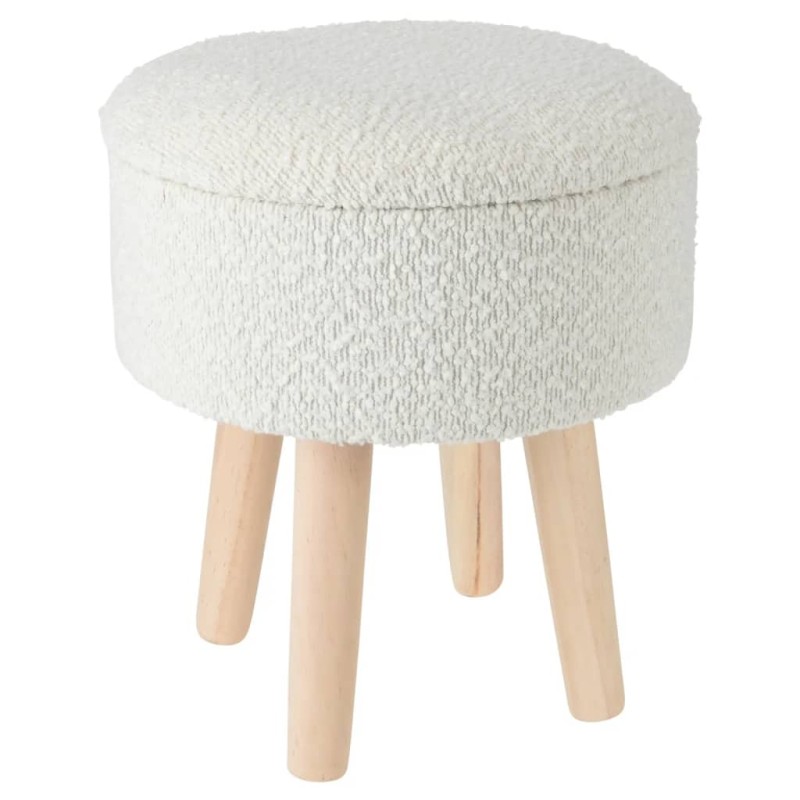 Home&Styling Hocker mit Stauraum Ø28,7x33,8 cm Elfenbeinweiß Home&Styling Hocker mit Stauraum Ø28,7x33,8 cm Elfenbeinweiß