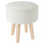 Home&Styling Hocker mit Stauraum Ø28,7x33,8 cm Elfenbeinweiß Home&Styling Hocker mit Stauraum Ø28,7x33,8 cm Elfenbeinweiß