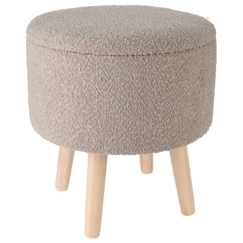 Home&Styling Hocker mit Stauraum Ø35x40 cm Taupe Home&Styling Hocker mit Stauraum Ø35x40 cm Taupe