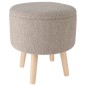 Home&Styling Hocker mit Stauraum Ø35x40 cm Taupe Home&Styling Hocker mit Stauraum Ø35x40 cm Taupe