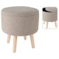 Home&Styling Hocker mit Stauraum Ø35x40 cm Taupe Home&Styling Hocker mit Stauraum Ø35x40 cm Taupe