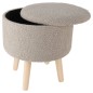 Home&Styling Hocker mit Stauraum Ø35x40 cm Taupe Home&Styling Hocker mit Stauraum Ø35x40 cm Taupe