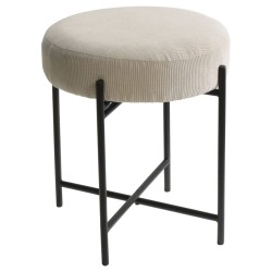 Home&Styling Hocker Ø36x42 cm Cremeweiß und Schwarz