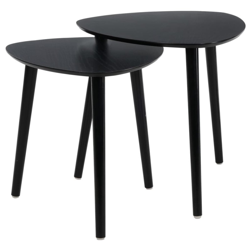 Home&Styling 2-tlg. Beistelltisch-Set Schwarz Home&Styling 2-tlg. Beistelltisch-Set Schwarz
