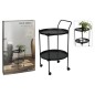 Home&Styling Beistelltisch mit Rollen und 2 Ablagen Schwarz Home&Styling Beistelltisch mit Rollen und 2 Ablagen Schwarz