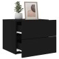 vidaXL Wand-Nachttische mit LED-Leuchten 2 Stk. Schwarz vidaXL Wand-Nachttische mit LED-Leuchten 2 Stk. Schwarz