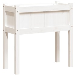 vidaXL Pflanzkübel mit Beinen Weiß 70x31x70 cm Massivholz Kiefer