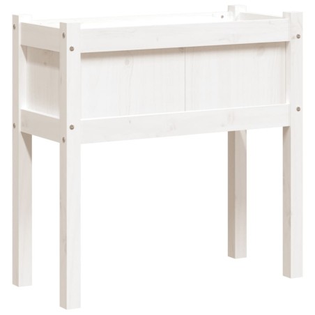 vidaXL Pflanzkübel mit Beinen Weiß 70x31x70 cm Massivholz Kiefer