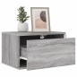 vidaXL Wand-Nachttisch mit LED-Leuchten Grau Sonoma vidaXL Wand-Nachttisch mit LED-Leuchten Grau Sonoma