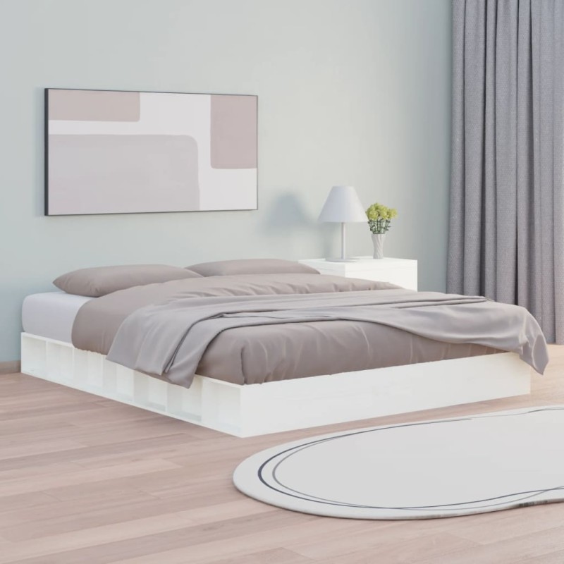 vidaXL Massivholzbett Weiß 180x200 cm vidaXL Massivholzbett Weiß 180x200 cm