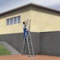 Hailo Alu-Kombileiter ProfiStep 3-teilig 263 cm 7309-007 Hailo Alu-Kombileiter ProfiStep 3-teilig 263 cm 7309-007
