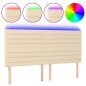 vidaXL LED Kopfteil Creme 180x5x118/128 cm Stoff vidaXL LED Kopfteil Creme 180x5x118/128 cm Stoff