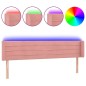 vidaXL LED Kopfteil Rosa 163x16x78/88 cm Samt vidaXL LED Kopfteil Rosa 163x16x78/88 cm Samt
