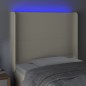 vidaXL LED Kopfteil Creme 83x16x118/128 cm Kunstleder vidaXL LED Kopfteil Creme 83x16x118/128 cm Kunstleder