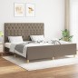 vidaXL Bettgestell mit Kopfteil Taupe 160x200 cm Stoff vidaXL Bettgestell mit Kopfteil Taupe 160x200 cm Stoff