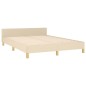 vidaXL Bettgestell mit Kopfteil Creme 140x190 cm Stoff vidaXL Bettgestell mit Kopfteil Creme 140x190 cm Stoff