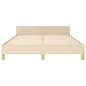 vidaXL Bettgestell mit Kopfteil Creme 140x190 cm Stoff vidaXL Bettgestell mit Kopfteil Creme 140x190 cm Stoff