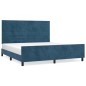 vidaXL Bettgestell mit Kopfteil Dunkelblau 160x200 cm Samt vidaXL Bettgestell mit Kopfteil Dunkelblau 160x200 cm Samt