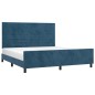 vidaXL Bettgestell mit Kopfteil Dunkelblau 160x200 cm Samt vidaXL Bettgestell mit Kopfteil Dunkelblau 160x200 cm Samt