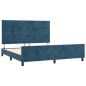 vidaXL Bettgestell mit Kopfteil Dunkelblau 160x200 cm Samt vidaXL Bettgestell mit Kopfteil Dunkelblau 160x200 cm Samt
