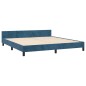 vidaXL Bettgestell mit Kopfteil Dunkelblau 160x200 cm Samt vidaXL Bettgestell mit Kopfteil Dunkelblau 160x200 cm Samt