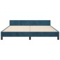 vidaXL Bettgestell mit Kopfteil Dunkelblau 160x200 cm Samt vidaXL Bettgestell mit Kopfteil Dunkelblau 160x200 cm Samt