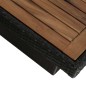 9-tlg. Garten-Essgruppe mit Auflagen Poly Rattan Schwarz 9-tlg. Garten-Essgruppe mit Auflagen Poly Rattan Schwarz