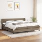 vidaXL Boxspringbett mit Matratze Taupe 200x200 cm Stoff vidaXL Boxspringbett mit Matratze Taupe 200x200 cm Stoff
